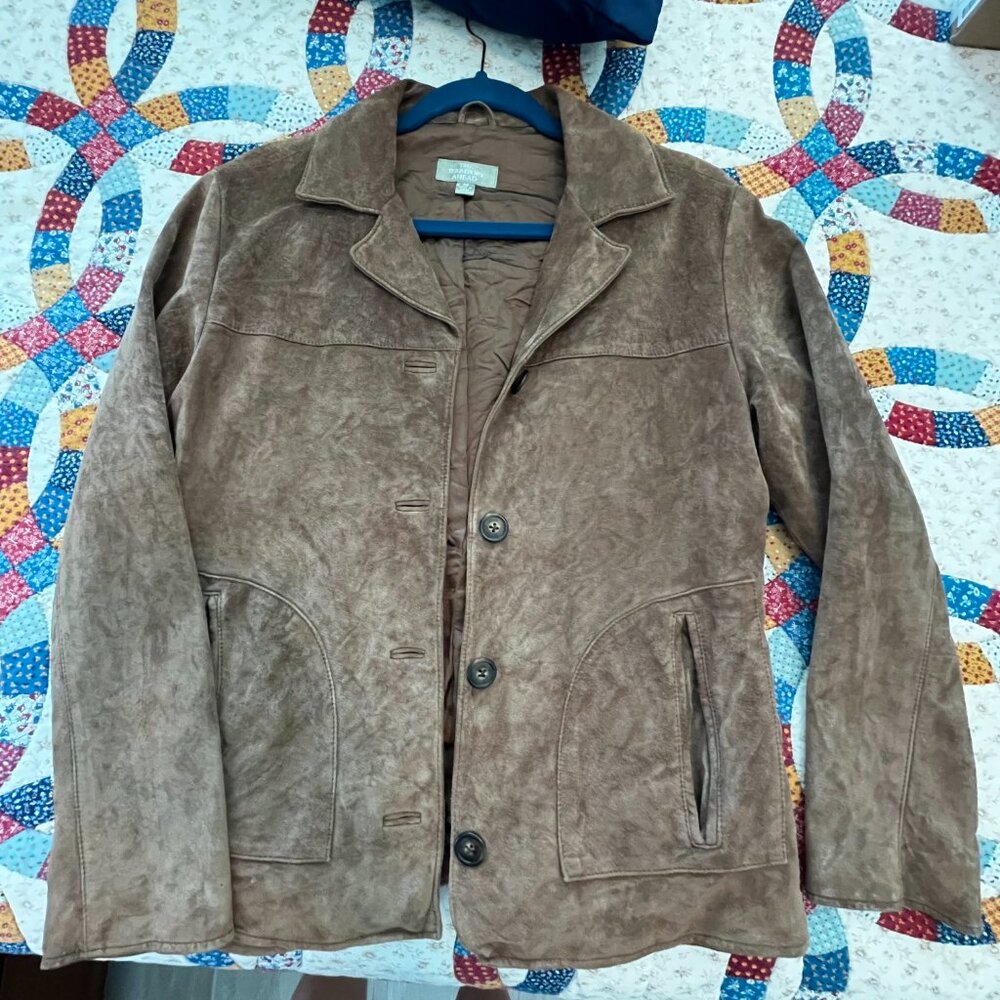 The Territory Ahead Womens Brown Suede Leather Jacket